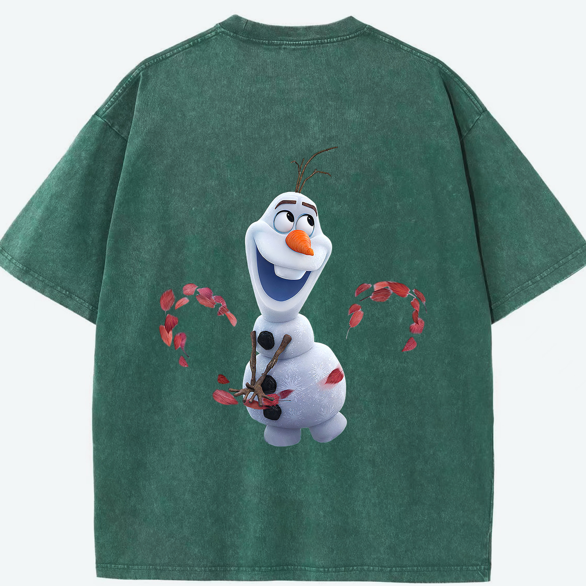 （画像用） アナと雪の女王 アンナ エルサ Frozen Anna Elsa 綿100% ヴィンテージ風 半袖Tシャツ（背面プリント）
